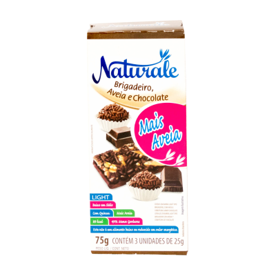 BARRA CEREAL LIGHT BRIGADEIRO, AVENA Y CHOCOLATE 25 GR. PACK 24 X 3 UN.