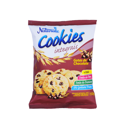 COOKIES INTEGRALES-GOTAS DE CHOCOLATES X 150 GR.X 20 UNID.