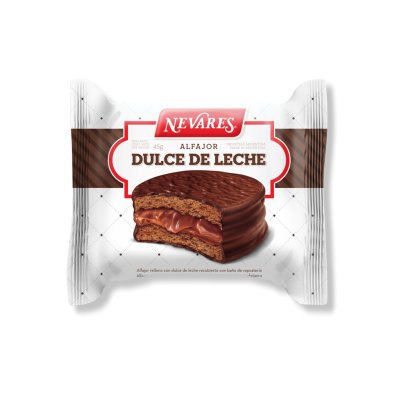 ALFAJOR NEVARES D.DE LECHE NEGRO 40X45g