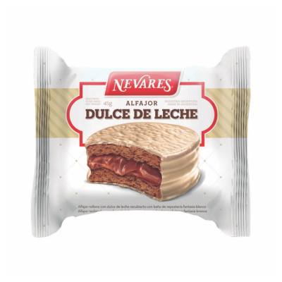 ALFAJOR NEVARES D. DE LECHE BLANCO 40X45g