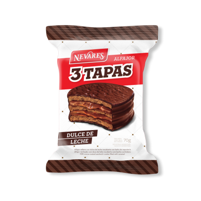 ALFAJOR NEVARES TRIPLE NEGRO 24X70g